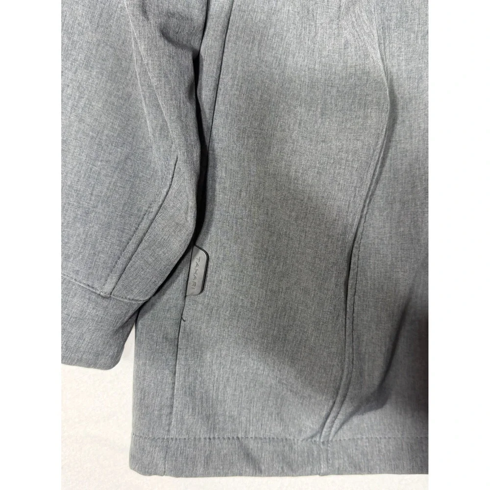 Tahari Men's Gray Hooded‎ Softshell Jacket Size L Waterproof Breathable